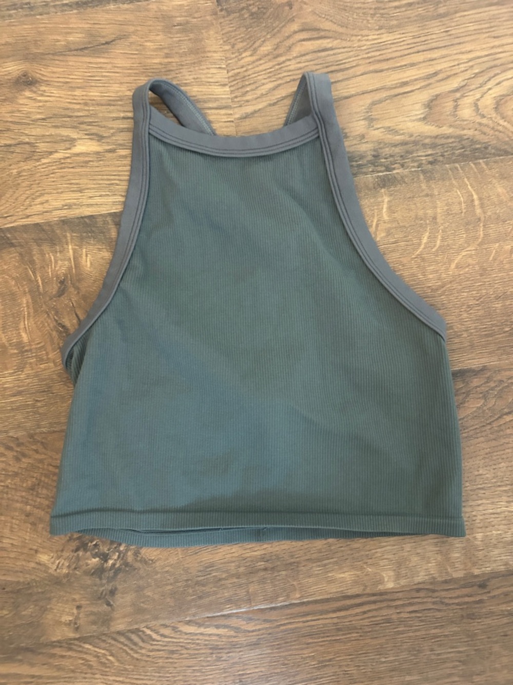 Ribbed High-Neck Crop Top